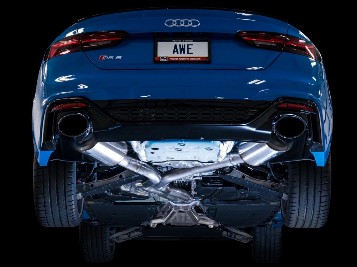 AWE Tuning Audi B9.5 RS 5 Coupe Track Edition Exhaust - RS-Style Diamond Black Tips