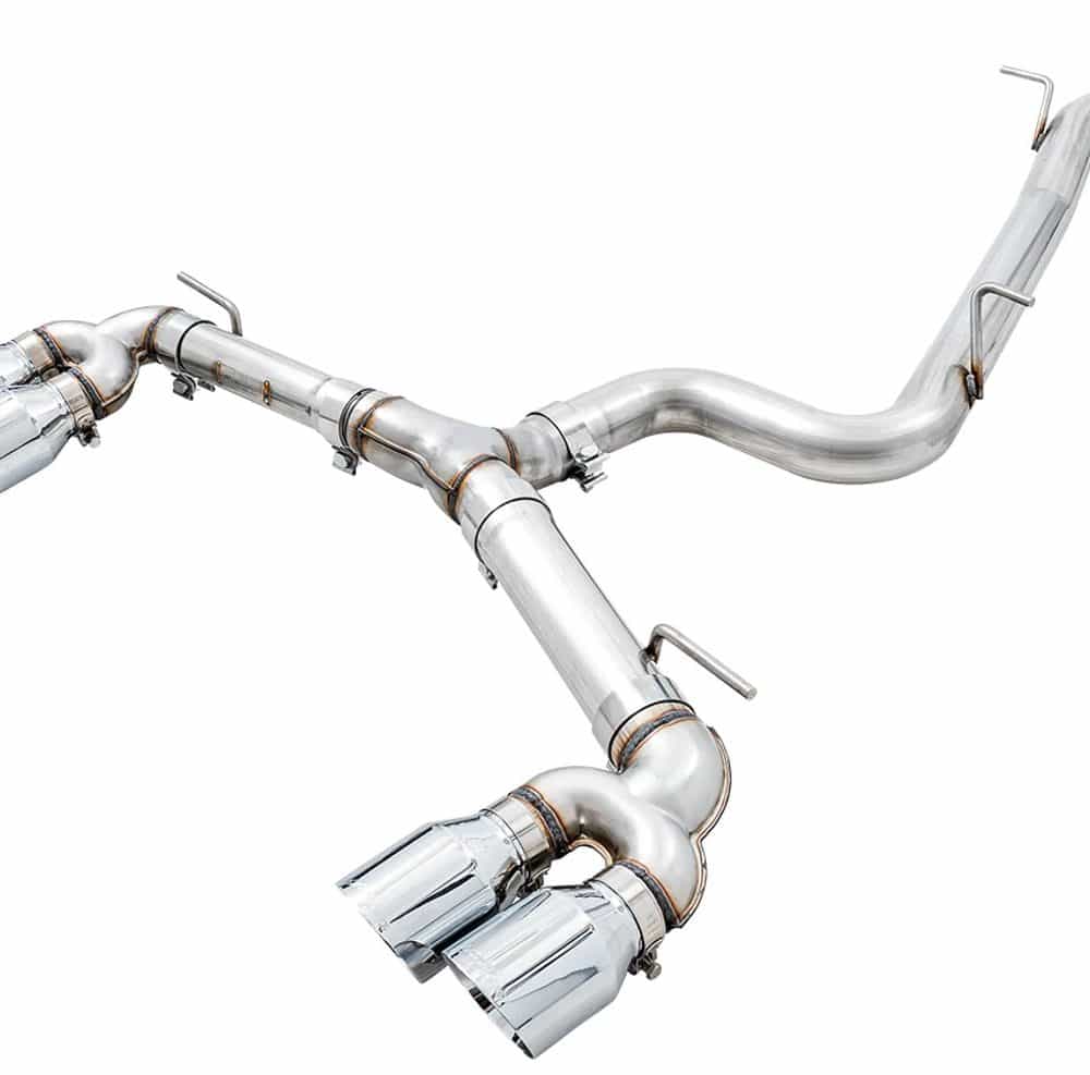AWE Track Edition Exhaust w/ Quad Chrome Silver Tips for MK7 Volkswagen Golf R