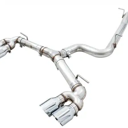 AWE Track Edition Exhaust w/ Quad Chrome Silver Tips for MK7 Volkswagen Golf R [3015-42134]