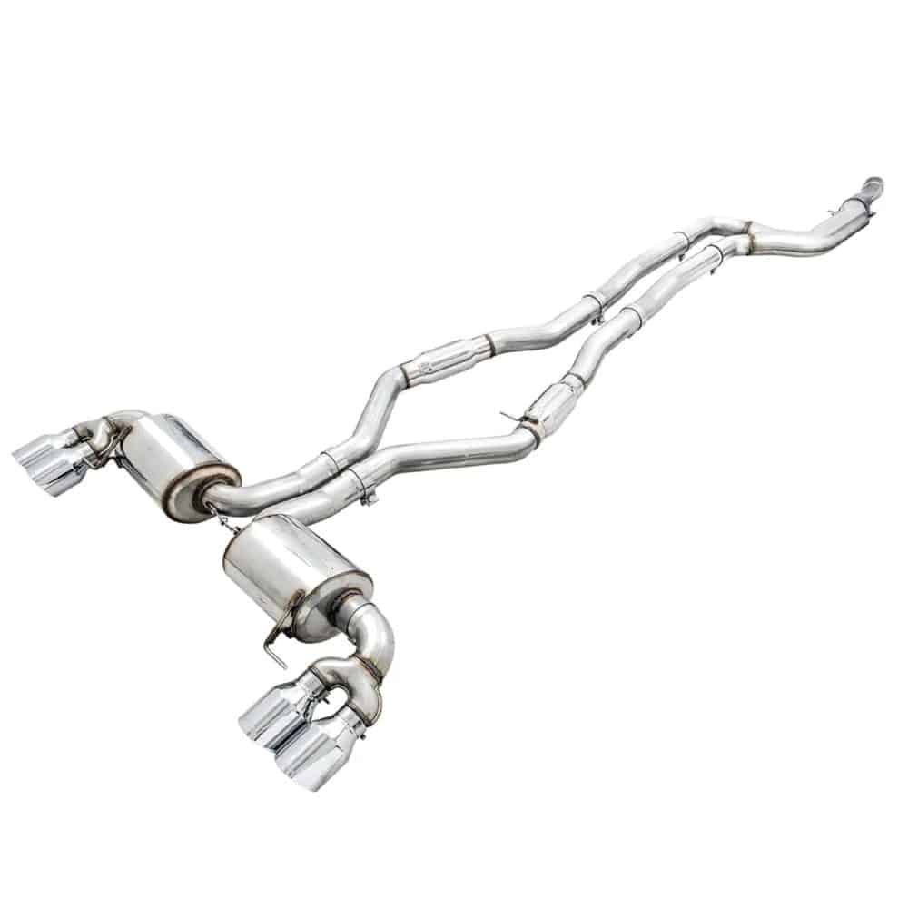 AWE Touring Edition Resonated Exhaust w/ Quad Chrome Silver Tips for G2X BMW M340i & M440i