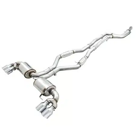 AWE Touring Edition Resonated Exhaust w/ Quad Chrome Silver Tips for G2X BMW M340i & M440i [3015-42150]