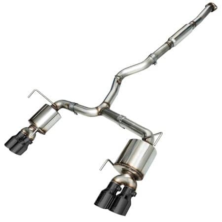 AWE Tuning Touring Edition Exhaust – Diamond Black Tips (102mm) for VA Subaru WRX Sedan [3015-43102]