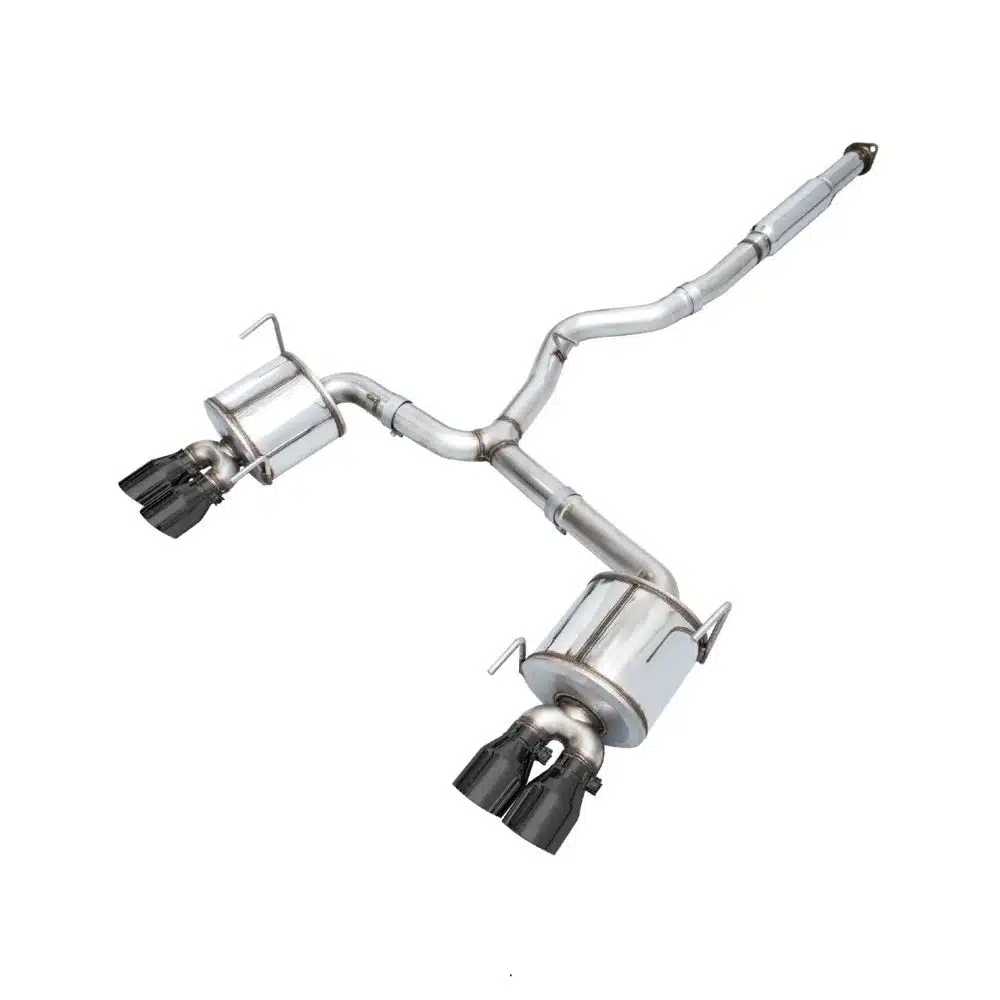 AWE Touring Edition Exhaust with Diamond Black Tips for the VA / GV Subaru WRX & STI
