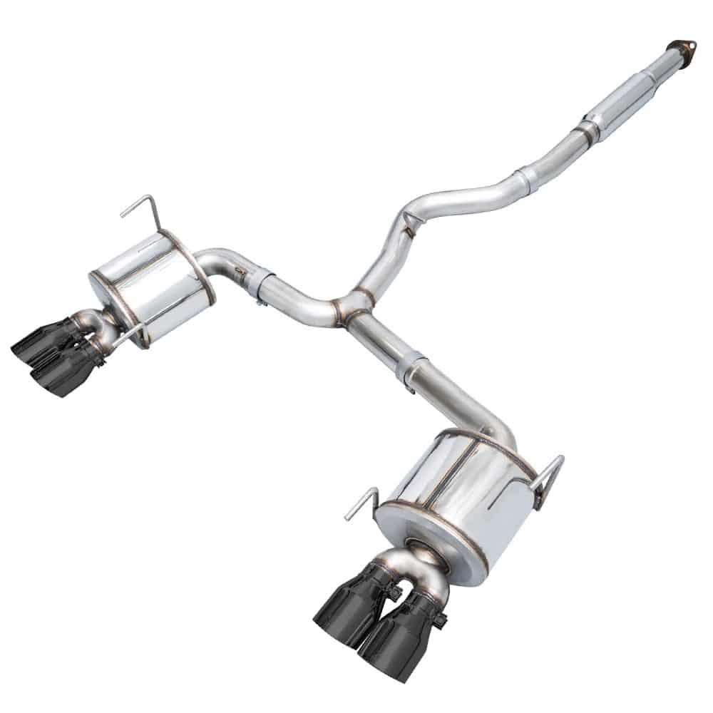 AWE Tuning Subaru Sedan Touring Edition Exhaust - Diamond Black Tip (102mm) for Subaru Impreza / WRX