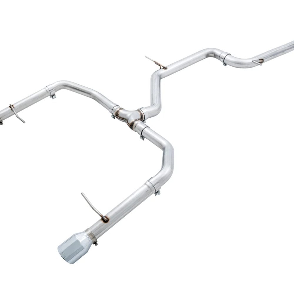 AWE Tuning Track Edition Exhaust - Chrome Silver Tips (Fits OEM DP) for Mk7 Volkswagen Jetta GLI