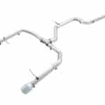 AWE Tuning Track Edition Exhaust - Chrome Silver Tips (Fits OEM DP) for Mk7 Volkswagen Jetta GLI