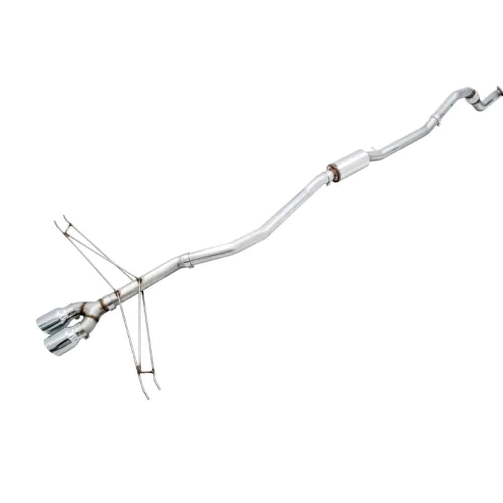 AWE Tuning Track Edition Exhaust w/ Front Pipe and Dual Chrome Silver Tips for FC1 & FC3 Honda Civic Si