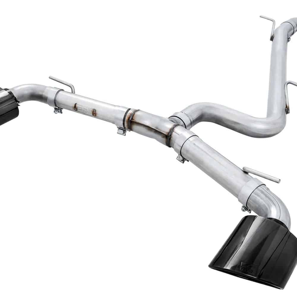 AWE Tuning Track Edition Exhaust - Diamond Black Tips RS-Style Tips for 8V Audi RS3