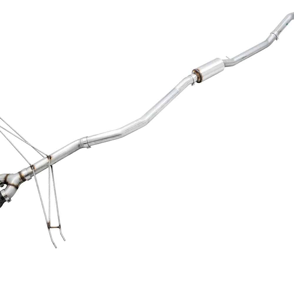 AWE Tuning Track Edition Exhaust w/Front Pipe & Dual Diamond Black Tips for FC / FK Honda Civic Si