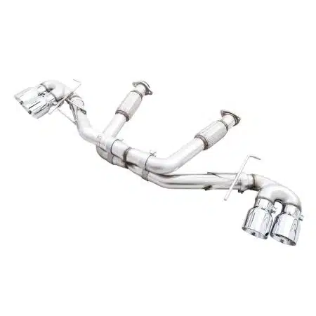 AWE Tuning Track Edition Exhaust w/ Quad Chrome Silver Tips for C8 Chevrolet Corvette E Ray & Stingray [3020-42080]