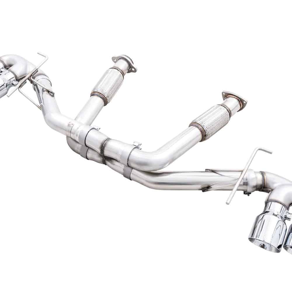 AWE Tuning Track Edition Exhaust - Quad Chrome Silver Tips for Stingray / E Ray Chevrolet Corvette C8