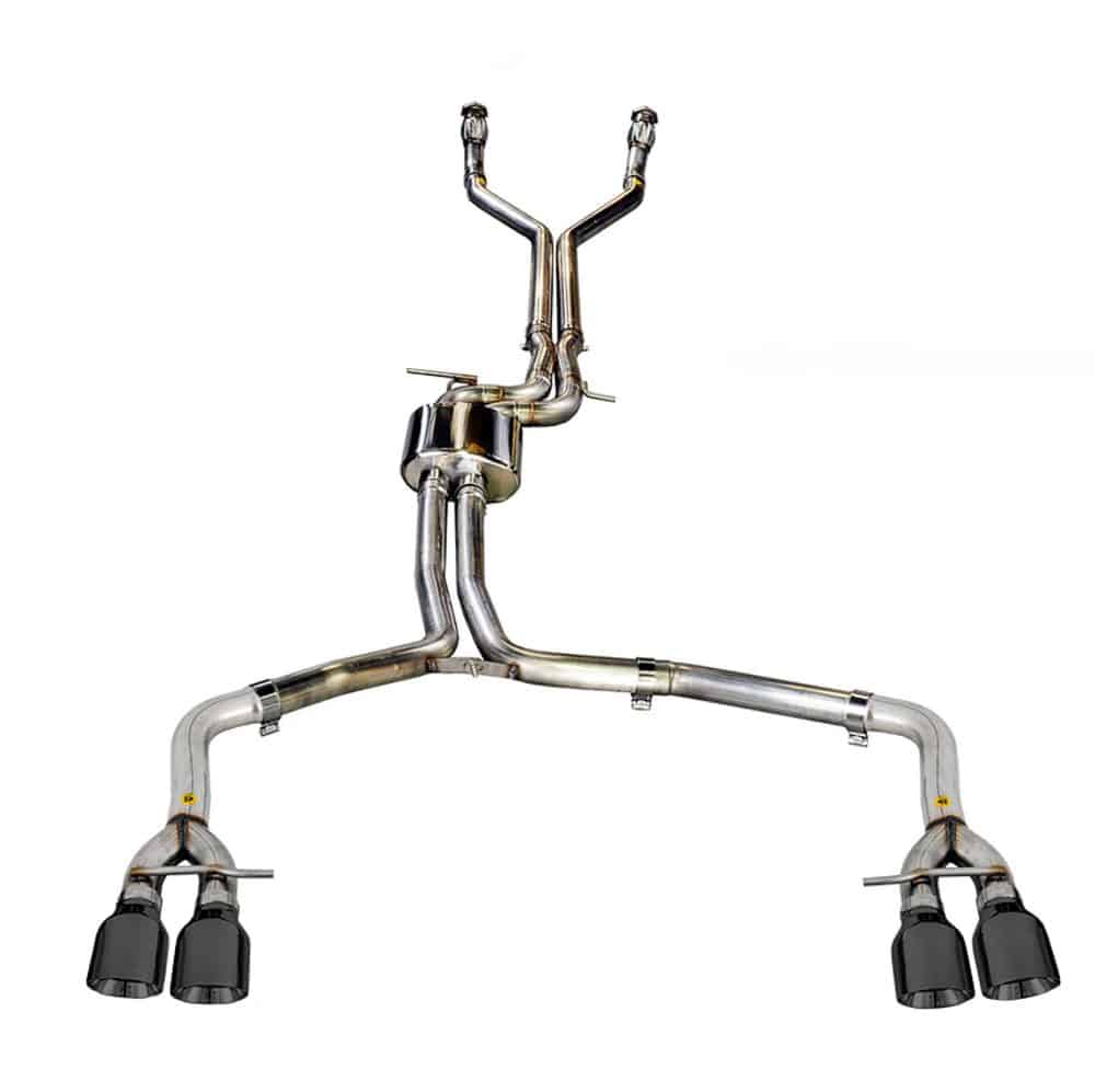 AWE Tuning 4.0T Track Edition Exhaust - Diamond Black Tips for C7 / C7.5 Audi S7