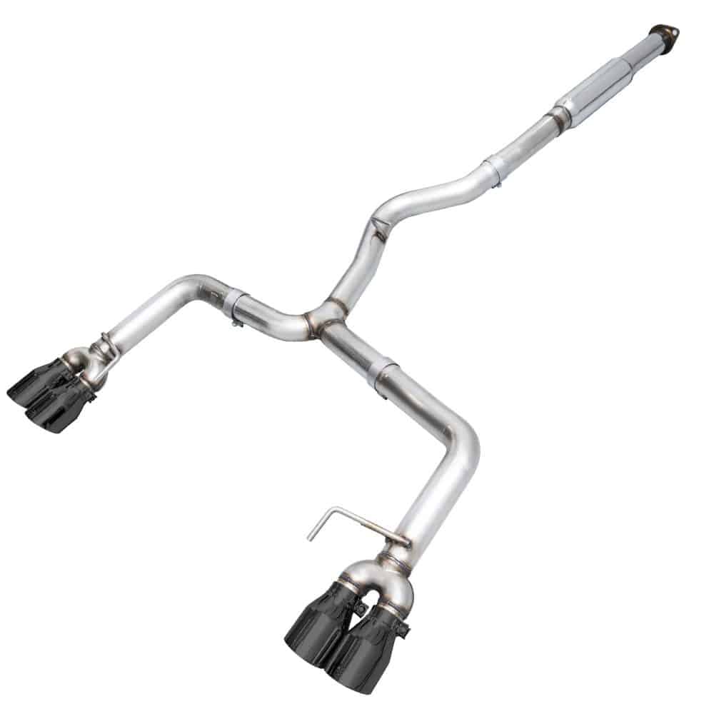 AWE Tuning Track Edition Exhaust - Diamond Black Tips (102mm) for Subaru Impreza / WRX STI