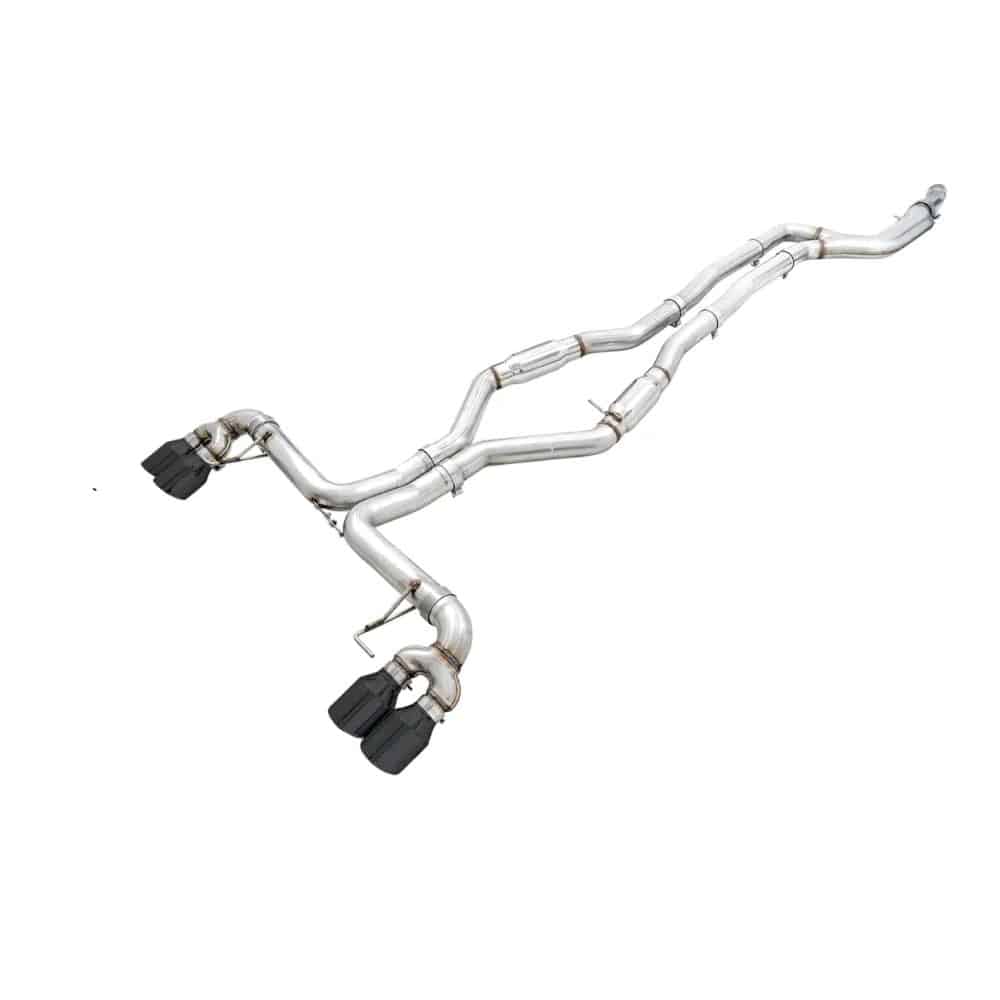 AWE Touring Edition Resonated Exhaust w/ Quad Diamond Black Tips for G2X BMW M340i & M440i