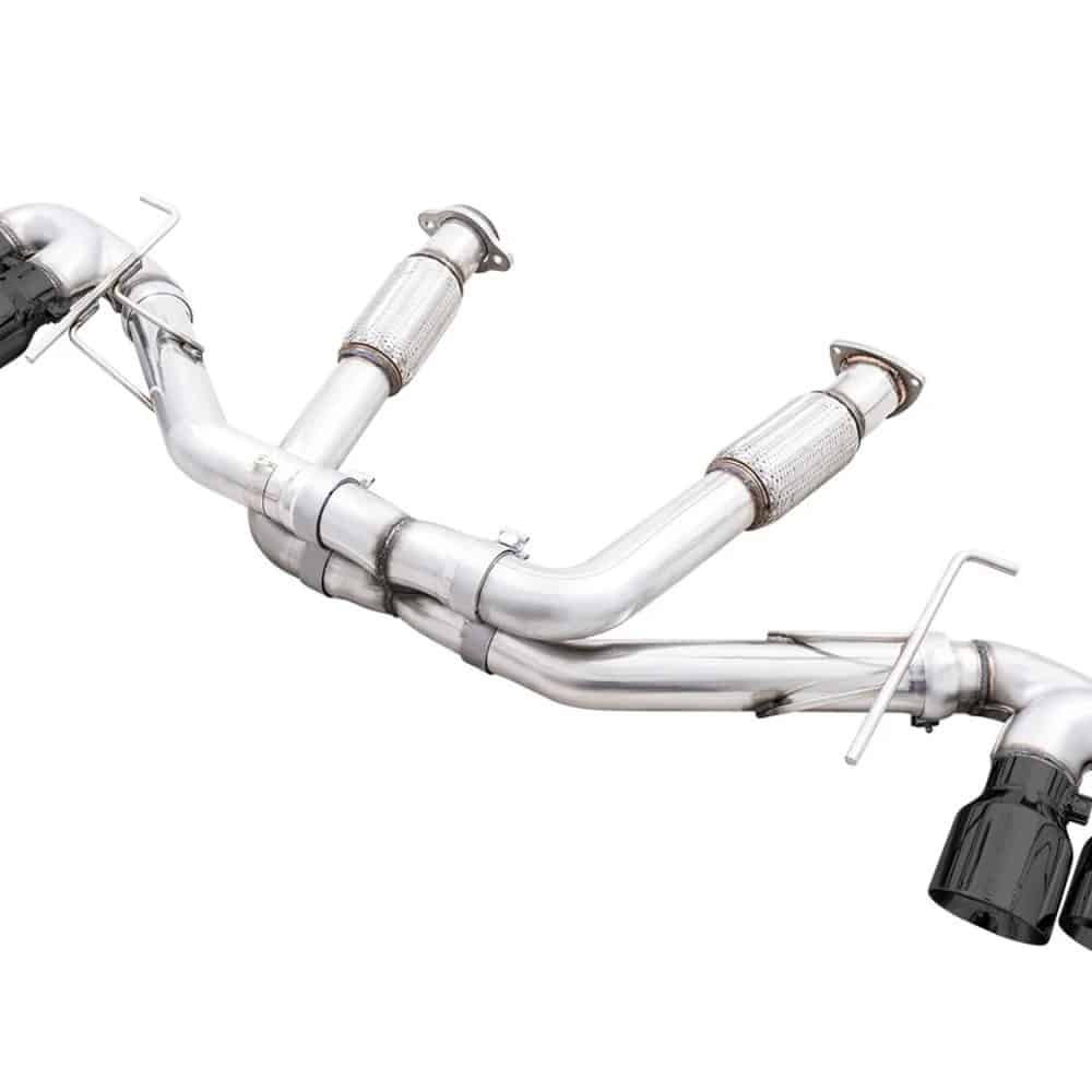 AWE Track Edition Exhaust w/ Quad Diamond Black Tips for C8 Chevrolet Corvette Stingray