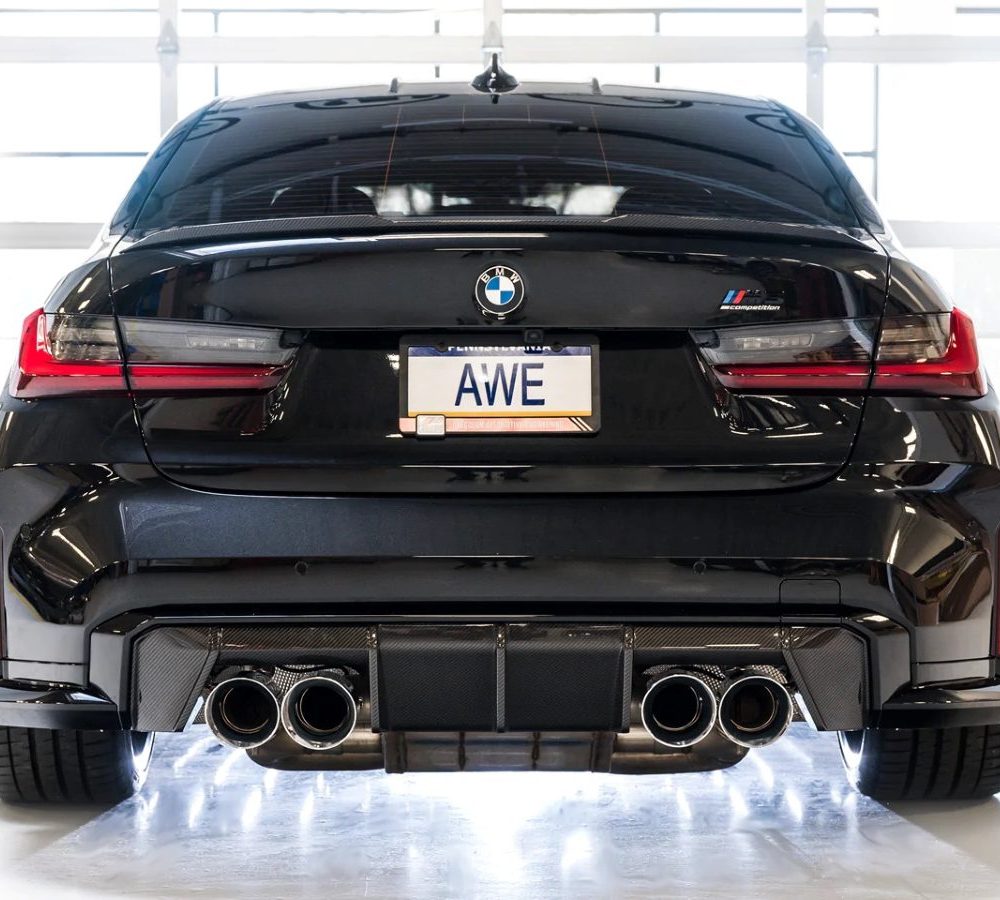 AWE Tuning BMW F8X M3/M4 Track Edition Catback Exhaust - Chrome Silver Tips
