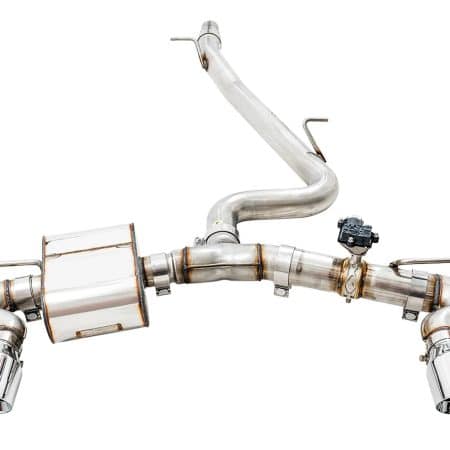 AWE SwitchPath Exhaust w/ Chrome Silver Tips for MK7.5 Volkswagen Golf R [3025-42066]