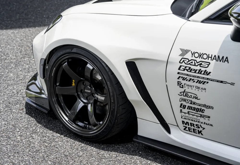 Voltex Street Version II Front Wide Fenders for ZN8 Toyota GR86 [86-OF] Installed on White GR86