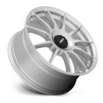 Rotiform DTM Monoblock Silver Wheel Angled