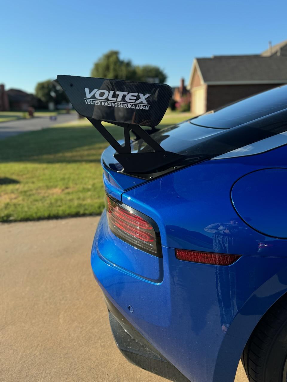 Voltex Wet Carbon Type 2 & 4 Rear Wing with 225mm Stands, End