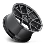 Rotiform KPS Monoblock Matte Black w/ Gloss Black Windows Wheel Angled