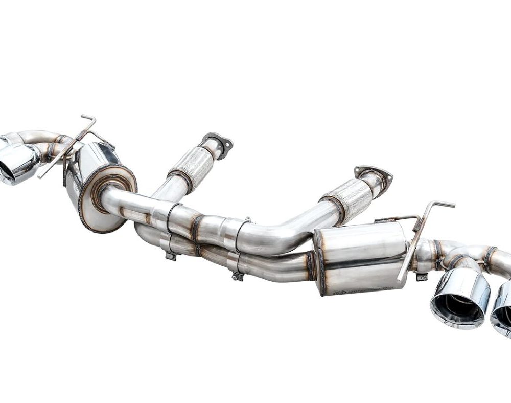 AWE Touring Edition Exhaust w/ Quad Chrome Silver Tips for C8 Chevrolet Corvette Stingray