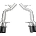 SOUL 11-16 BMW F10 M5 Resonated Muffler Bypass Exhaust – 3.5in Straight Cut Tips – (Satin Black)