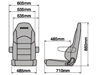 BRIDE DIGO III LIGHT CRUZ Reclining Bucket Seat