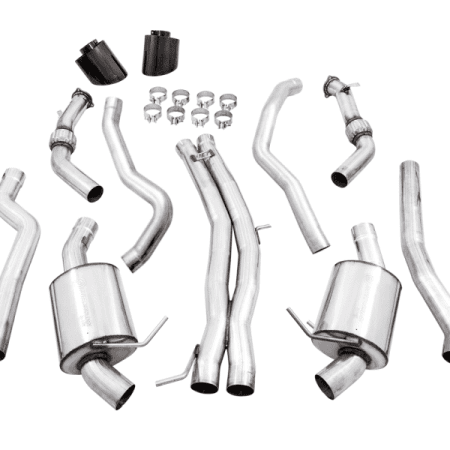 AWE Tuning Touring Edition Exhaust-Non Resonated- Diamond Black RS Style Tips for B9 Audi RS5 Sportback [3015-33114]