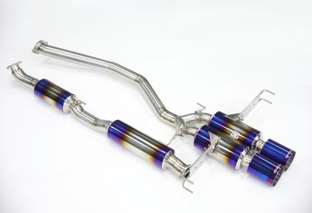 R1 Titan Titanium Performance Gold Ring Exhaust for FL5 Honda Civic Type R w/ B Tail