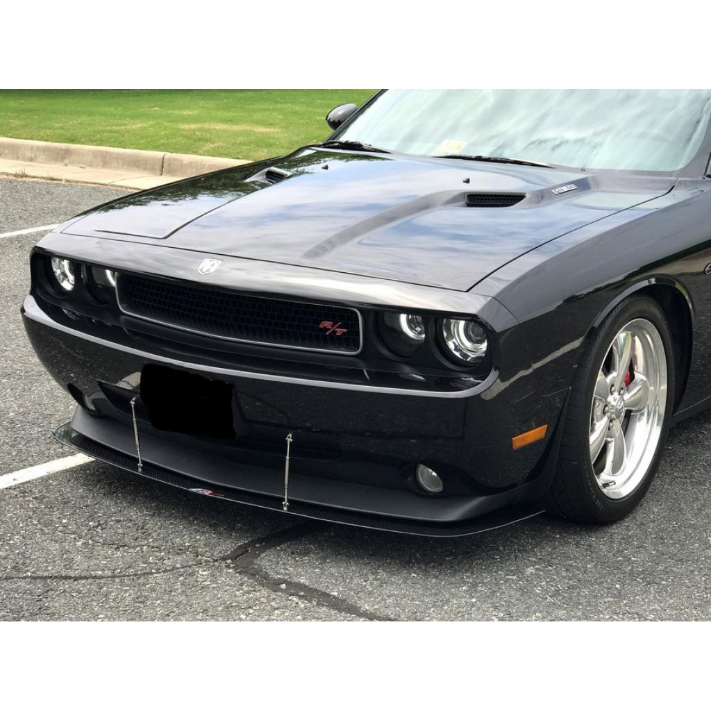 APR Performance Carbon Fiber Front Wind Splitter with Rods for Dodge ...