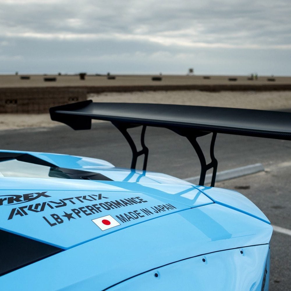 Liberty Walk LB-WORKS Type-I Ver. 2 Rear Wing for LP700-4 Lamborghini Aventador Installed - Close Front View