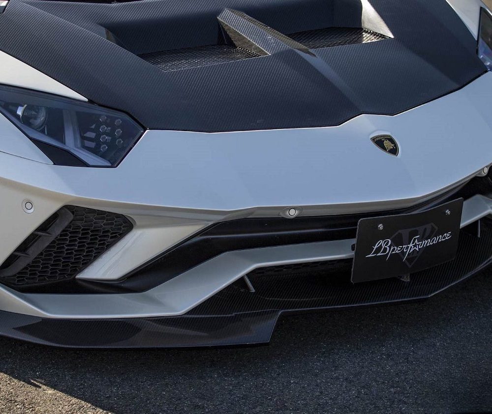 Liberty Walk LB★PERFORMANCE Dry Carbon Bonnet Hood for LP740-4 Lamborghini Aventador S Installed