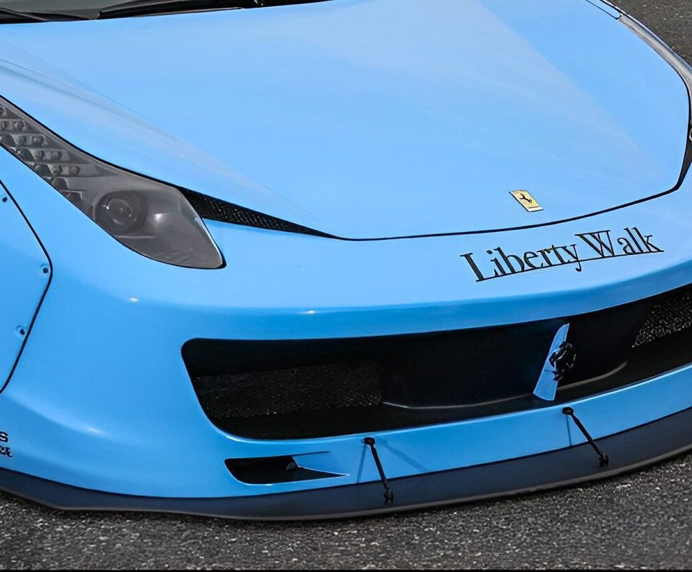 Liberty Walk LB-WORKS Carbon Front Bumper Fin for Type 142 Ferrari 458 Italia