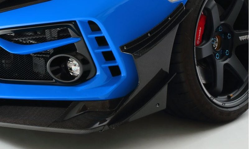 J’s Racing Half Carbon Front Twin Canards for FK8 Honda Civic Type R w/ Front Side Wings