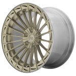 BC Forged Modular HCS33 Wheel in Satin Royal Gold Slight Side View