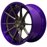 BC Forged Modular JU01 Wheel in Crystal Purple / Gloss Bronze Side View