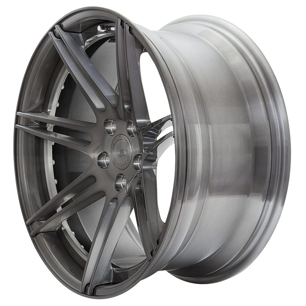 BC Forged Modular HB27 Wheel in Brushed Black Side View