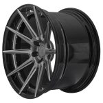 BC Forged Modular HBR10 Wheel in Gloss Black / Matte Gunmetal Side View