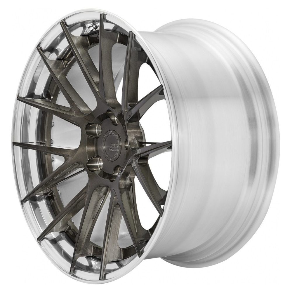 BC Forged Modular HCA383 Wheel in Brushed Black / Polished Clear