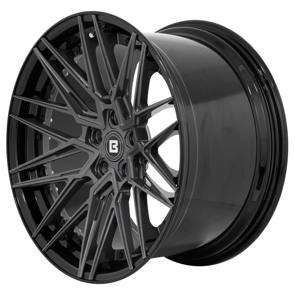BC Forged Modular HCA386 Wheel in Graphite Grey / Gloss Black Exposed Hardware