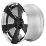 BC Forged Modular HCL05 Wheel in Gloss Black / Polished Clear Hidden Hardware Side View