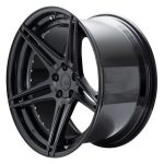 BC Forged Modular HCS03 Wheel in Gloss Black Slight Side View
