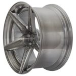 BC Forged Modular HCS05 Wheel in Brushed Black Slight Side View