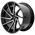 BC Forged Modular HCS24 Wheel in Gloss Black / Diamond Cut with Hidden Hardware Slight Side View