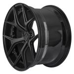 BC Forged Modular HT02 Wheel in Matte Black / Gloss Black Side View