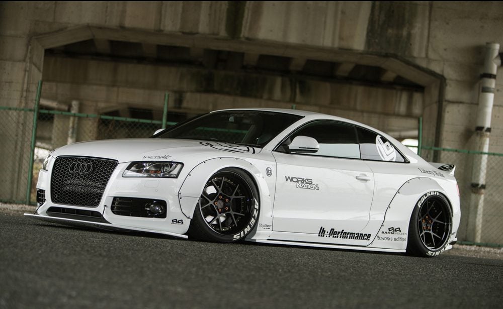 Liberty Walk LB-WORKS Side Diffusers for 8T Audi A5 & B8 Audi S5 Installed