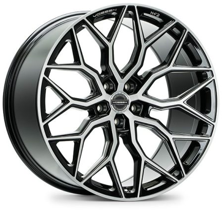 Vossen Wheels 22×10.5 5-120 +38 HF-2 Wheel in Brushed Gloss Black