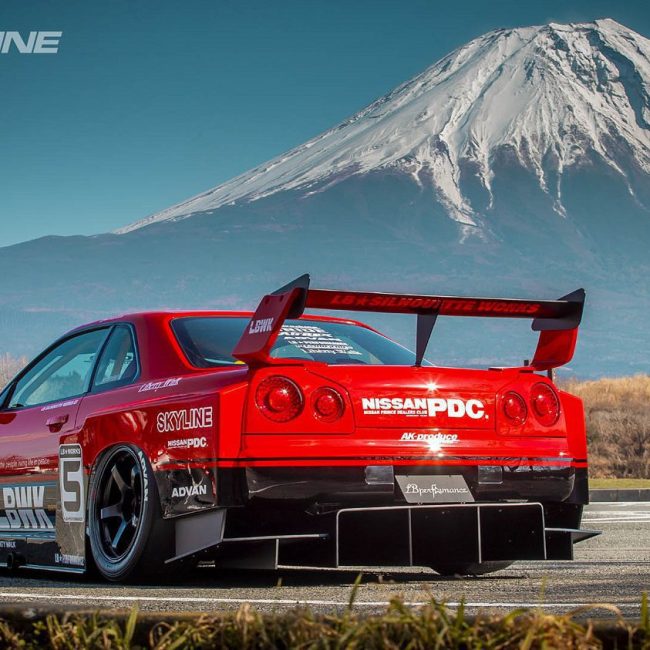 Liberty Walk LB Super Silhouette Widebody Kit for R34 Nissan Skyline GT ...