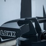 Liberty Walk lb★nation Ver.1 Rear Wing for ZC6 Subaru BRZ / ZN6 Toyota 86 Installed on Black 86 Back Side View